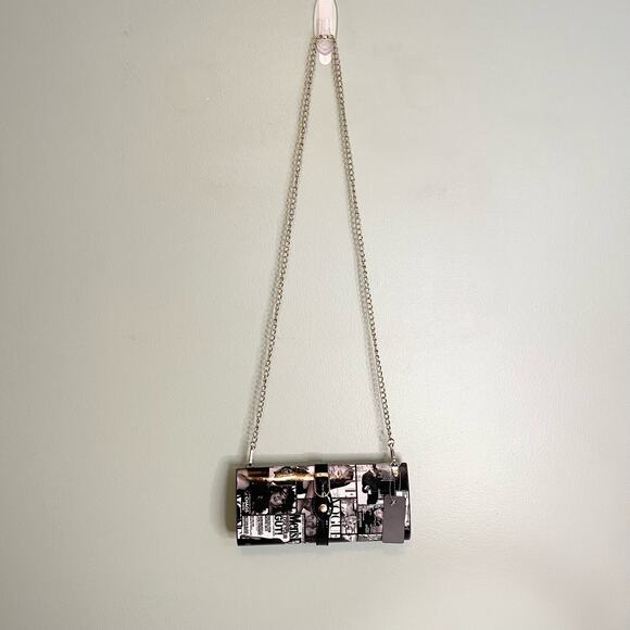 Vouge magazine retro Hard Shell Clasp Chain Strap bag Purse nwt - Picture 3 of 7